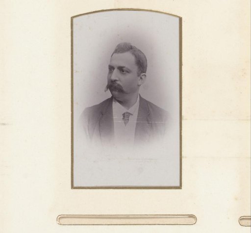 Portrait of a man with a moustache