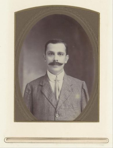 Portrait of a man with a mustache