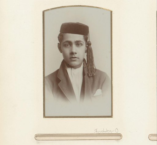 Portrait of a boy with a fez