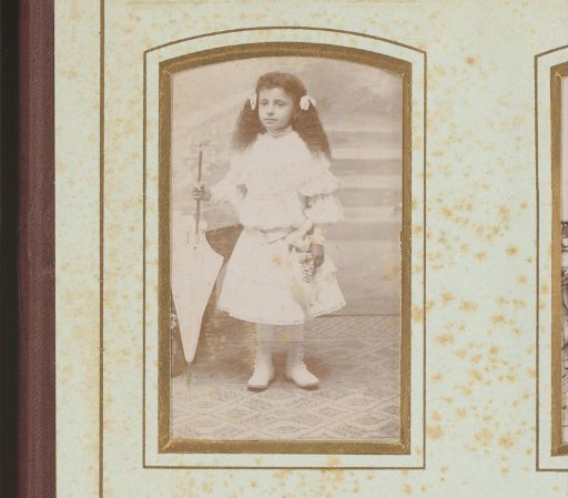 Portrait of a Girl with Ribbons and an Umbrella