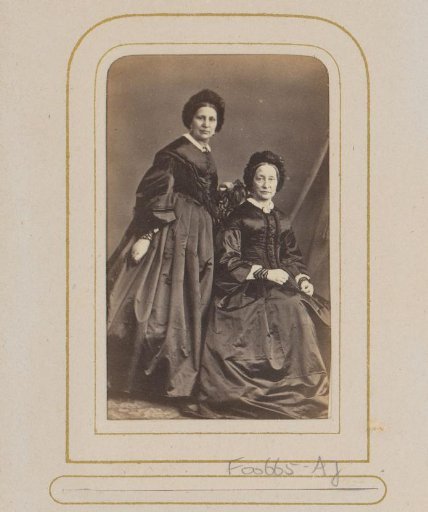 Portrait of two old women