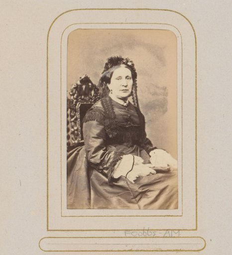 Portrait of an old woman with a cap