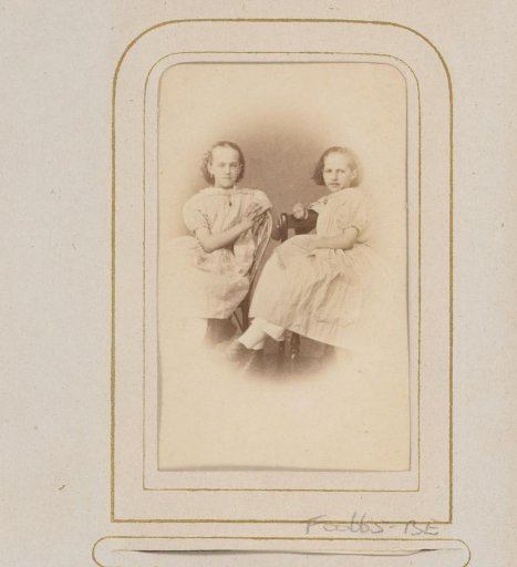 Portrait of two girls, Kitty and Dina