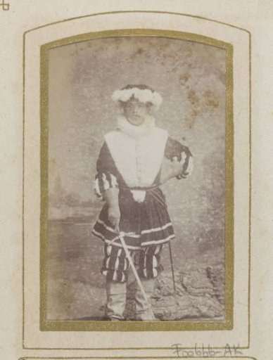 Portrait of a young man in costume, identified as J.B.A.H. van den Berg