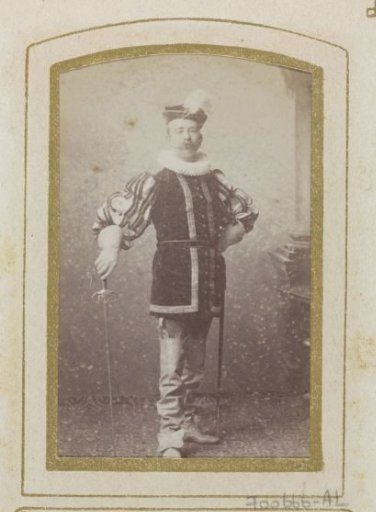 Portrait of a young man in costume, identified as J. van Raalte