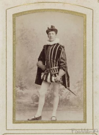 Portrait of a young man in costume, identified as J. Schoemaker
