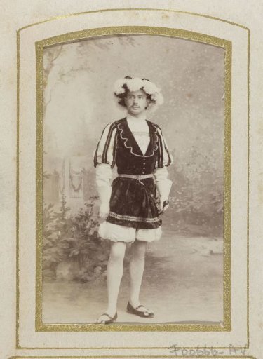 Portrait of a young man in costume, identified as J. Salomonson