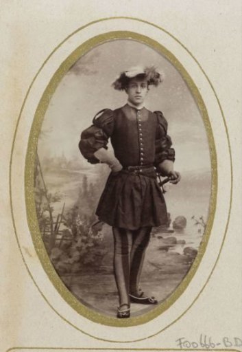 Portrait of a young man in costume with a sword, inscribed as H.J.M. de Vries
