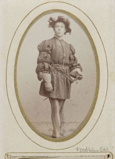 Portrait of a young man in costume with a sword, inscribed as L.G. Castens