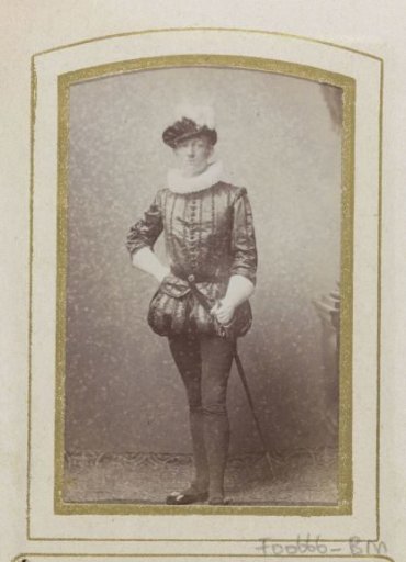 Portrait of a young man in costume with a sword, inscribed as C.A. Bergsma