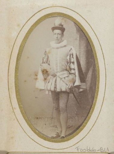 Portrait of a young man in costume with a sword, inscribed as J. Dirkzwager