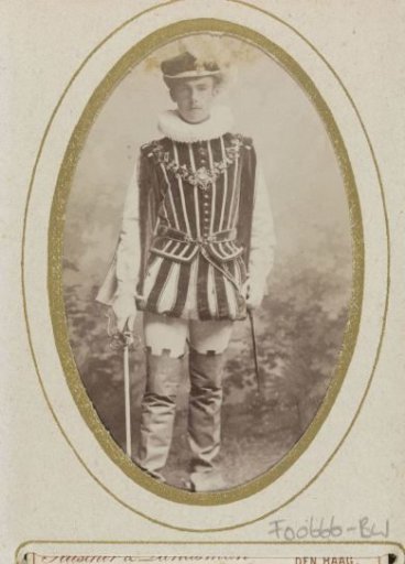 Portrait of Rhijnvis Feith in costume with a sword