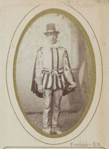 Portrait of a young man in costume, inscribed as W.H.A. Elink Schuurman