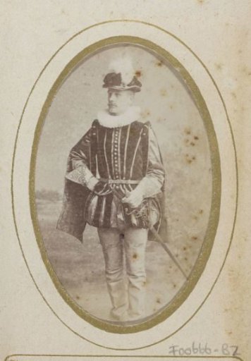 Portrait of a young man in costume with a sword, inscribed as H.J. Coert