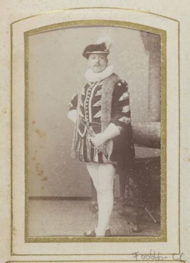 Portrait of a young man in costume with a sword, inscribed as G.J. Nijhuis