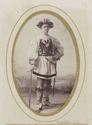Portrait of a young man in costume with sword, inscribed as E.P. van Lanschot