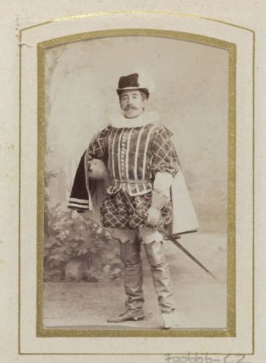 Portrait of a young man in costume with sword, inscribed as W. Birnie