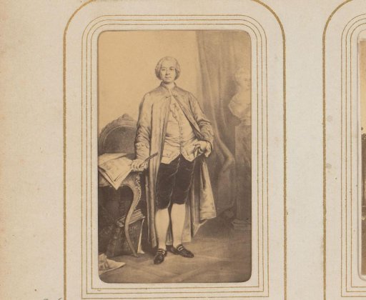 Photographic reproduction of a painted portrait of Christoph Wilibald von Gluck