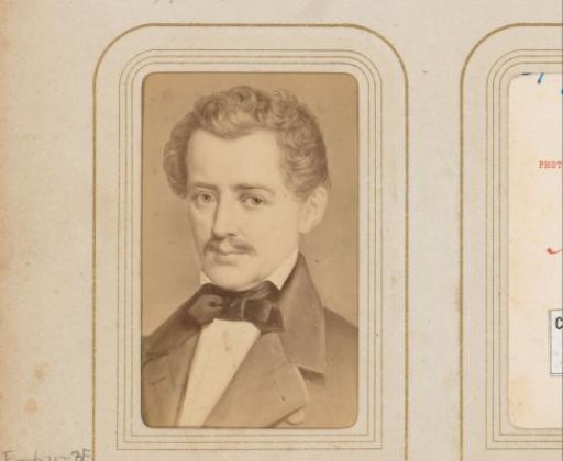 Photographic reproduction of a painted portrait of Johann Strauss sr. after Ernst Hader by Sophus Williams