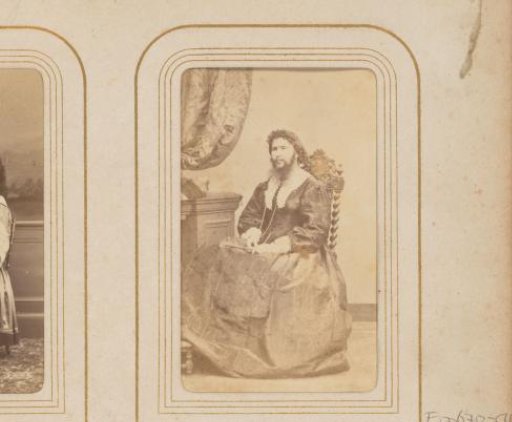 Portrait of a woman with a beard