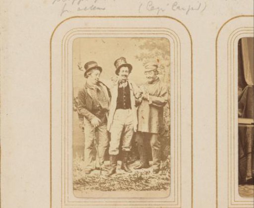 Group portrait of August Warberg, Gustaf Bergstrom and Frans Hodell in the play 'Andersson, Pettersson och Lundstrom'