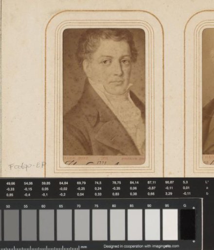 Photographic reproduction of a painted portrait of Thomas Moore after Ernst Hader by Sophus Williams