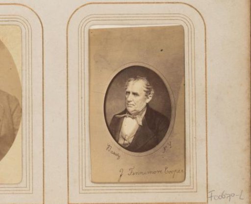 Photographic reproduction of a painted portrait of James Fenimore Cooper after Mathew Benjamin Brady by Collé & Vérane
