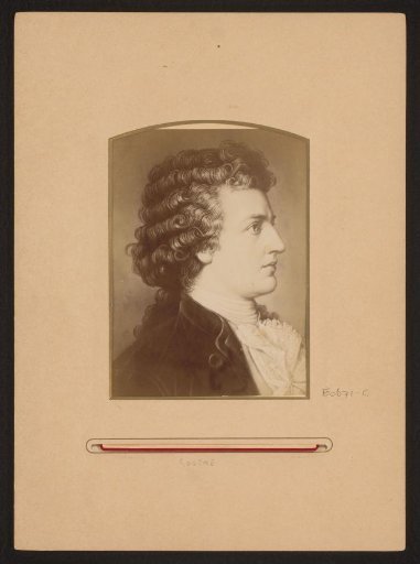 Photographic reproduction of a painted portrait of Goethe
