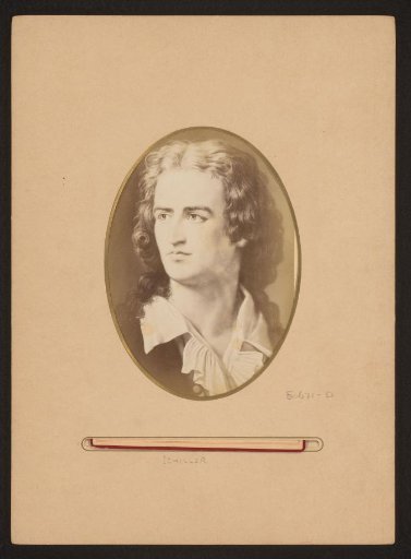 Photographic reproduction of a painted portrait of Friedrich von Schiller