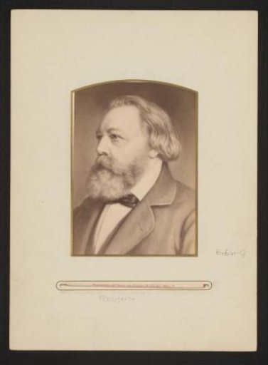 Photographic reproduction of a drawn portrait of Ferdinand Freiligrath by Ernst Hader