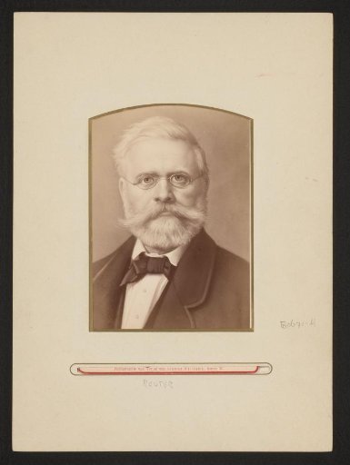 Photographic reproduction of a painted portrait of Fritz Reuter by Ernst Hader