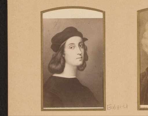 Photographic reproduction of a painted self-portrait of Raphael
