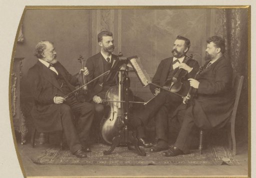 Portrait of the Joachim Quartet, consisting of Joseph Joachim, Robert Hausmann, Emanuel Wirth and Karel Halíř