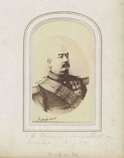 Photographic reproduction of (possibly) a drawn portrait of François Achille Bazaine, French Marshal and General
