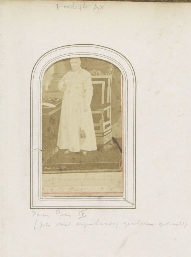 Photographic reproduction of (possibly) a print of Pope Pius IX