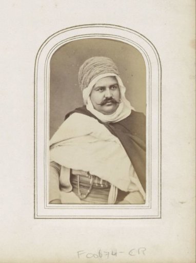 Portrait of a man with a turban, designated as Ajrah Mohammed bin Humran bin Sabah