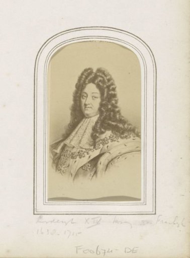 Photographic reproduction of (possibly) a print of Louis XIV, King of France