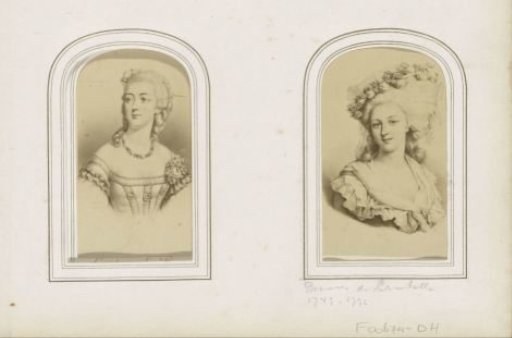 Photographic reproduction of (possibly) a print of Marie-Thérèse Louise de Savoye-Carignano, Princesse de Lamballe