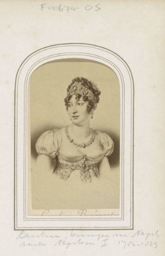 Photographic reproduction of (possibly) a print of Caroline Bonaparte, Queen of Naples