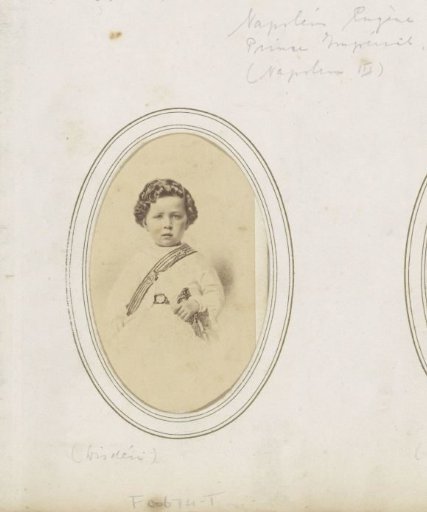 Photographic reproduction of (possibly) a drawn portrait of Napoleon Eugène, Crown Prince of France