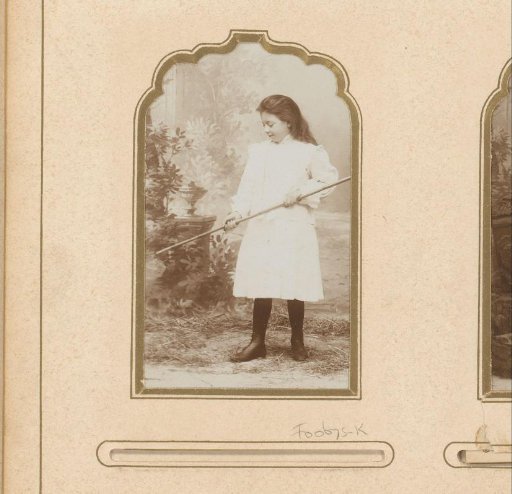 Portrait of a girl in a white dress with a net