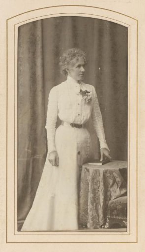 Portrait of Fiede Kugelberg in a white gown