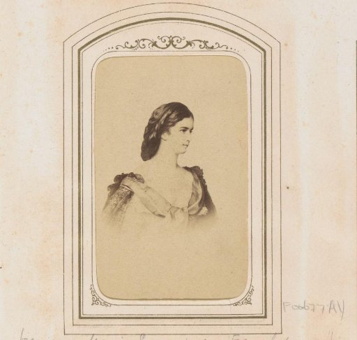 Photographic reproduction of a portrait of Elisabeth Amalie Eugenie of Bavaria, Empress of Austria