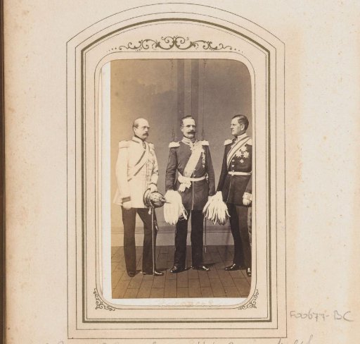 Group portrait of Otto Eduard von Bismarck, Albrecht Theodor Emil von Roon and Helmuth Karl Bernhard von Moltke
