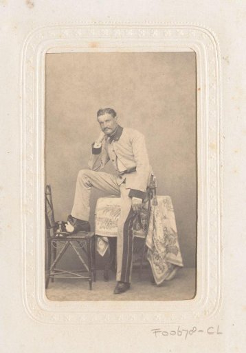 Portrait of a seated soldier