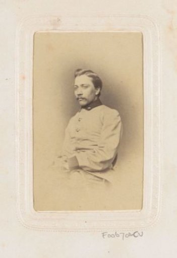 Portrait of a seated soldier