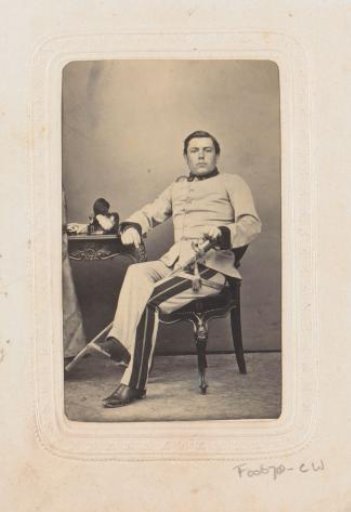 Portrait of a seated soldier