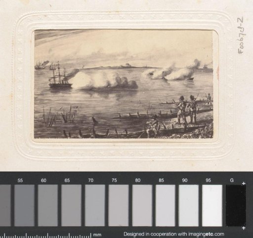 Photographic reproduction of a print depicting the capture of Hammer during the Second Schleswig War