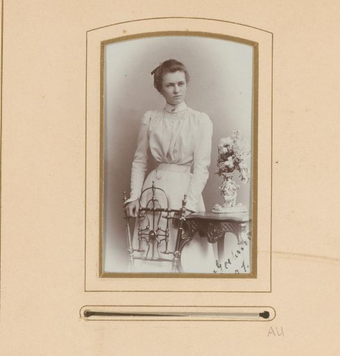 Portrait of a Woman at a Table and Chair