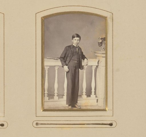 Portrait of a Boy Leaning on a Balustrade